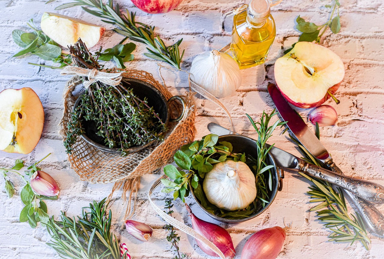 히포크라테스에 들어가면 좋은 재료들 사과, 마늘
