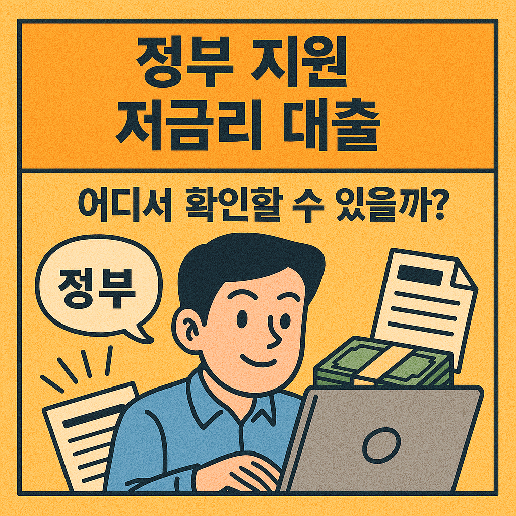 정부 지원 저금리 대출, 어디서 확인할 수 있을까?