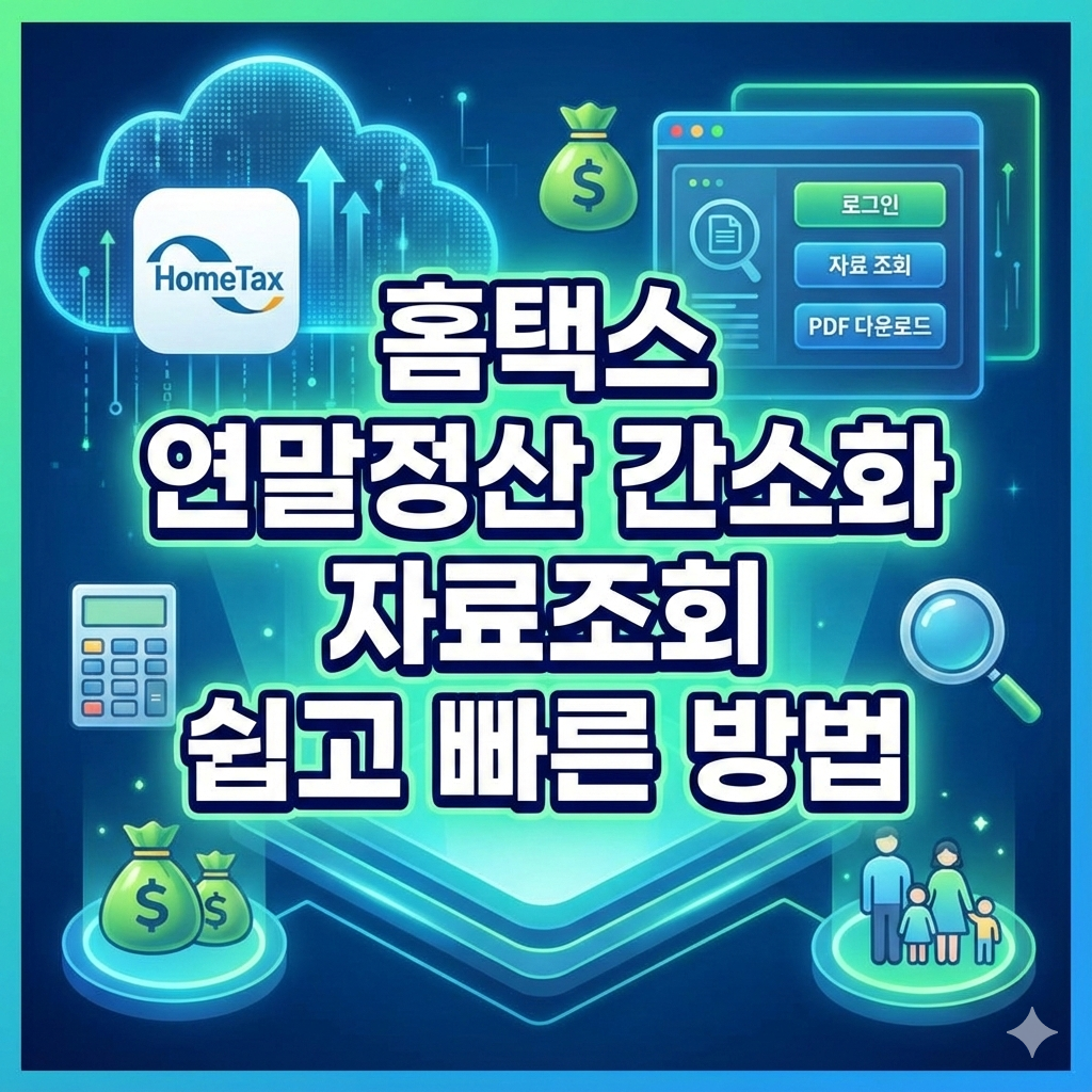 홈택스 연말정산 간소화 자료조회 쉽고 빠른 방법