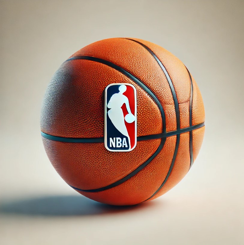 NBA 로고가 새겨진 농구공