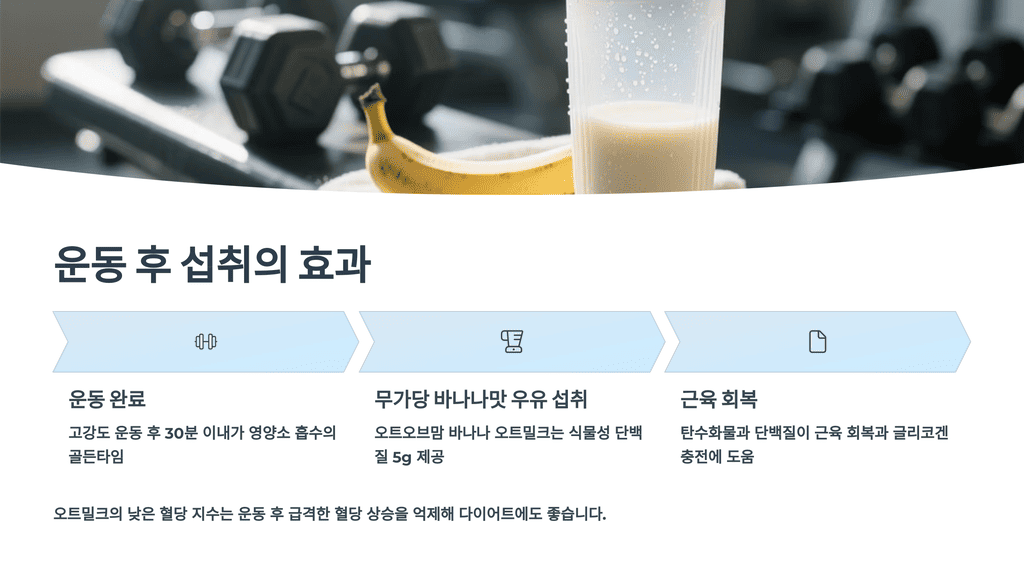 운동 후 섭취의 효과