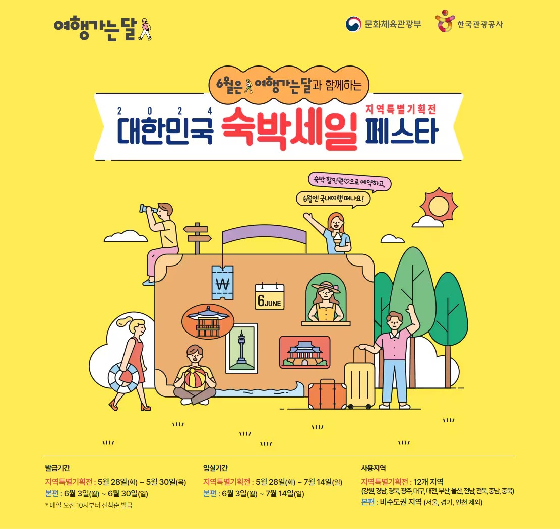 '6월은 여행 가는 달' 캠페인과 함께 우리나라 곳곳의 아름다운 지역 관광지를 알리고 지역 관광을 활성화하기 위해 문화체육관광부, 한국관광공사, 전국의 지자체와 관광업계가 힘을 모아 진행하는 특별한 이벤트
