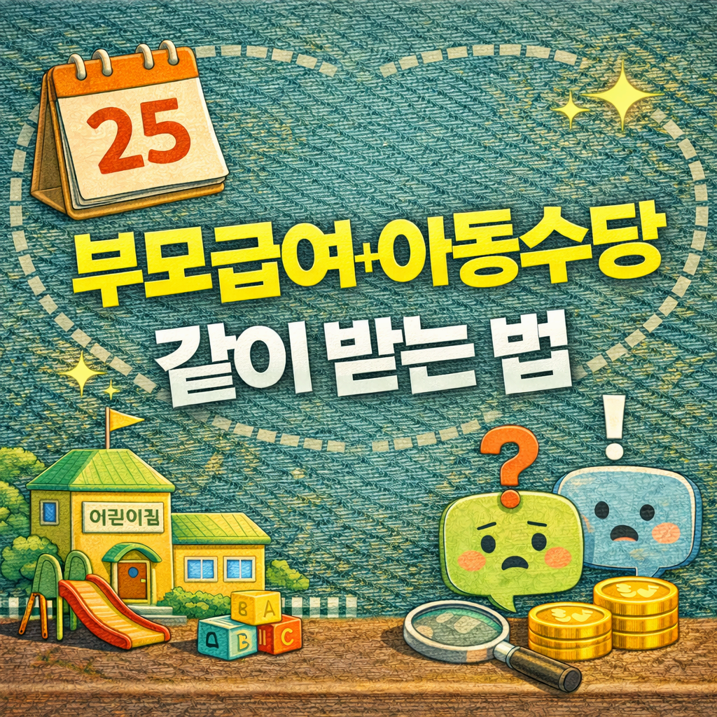 부모급여+아동수당 같이 받는 법(25일 입금 체크)