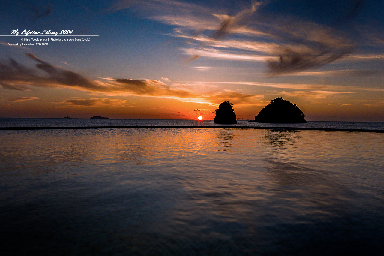 태안 꽃지 꽃지해수욕장 일몰 노을