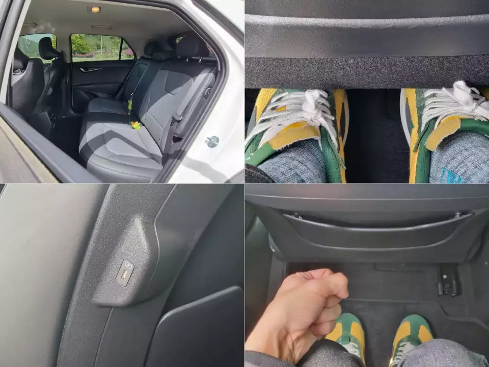 니로 EV 2열 좌석을 살피던 모습입니다.