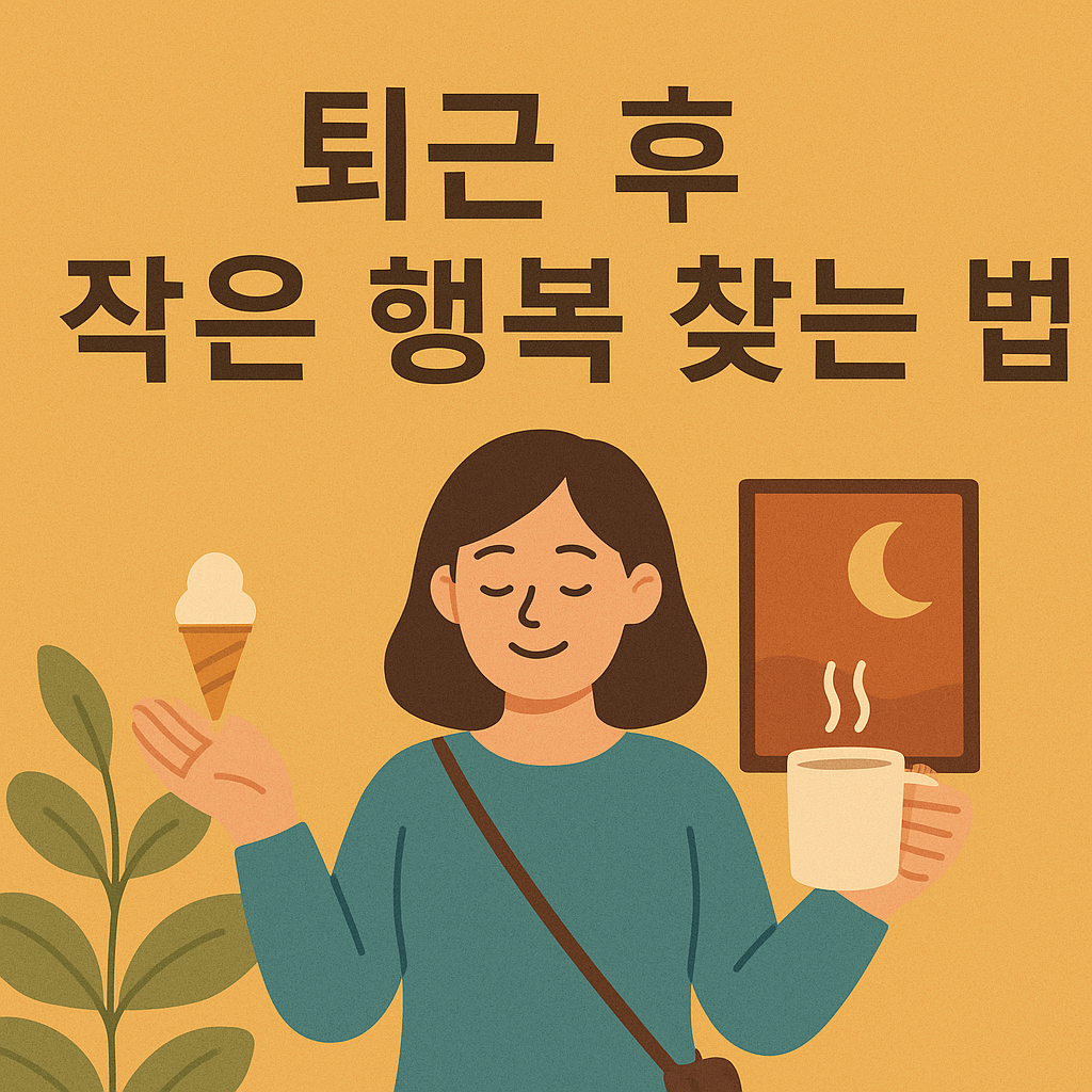 퇴근 후 작은 행복 찾기