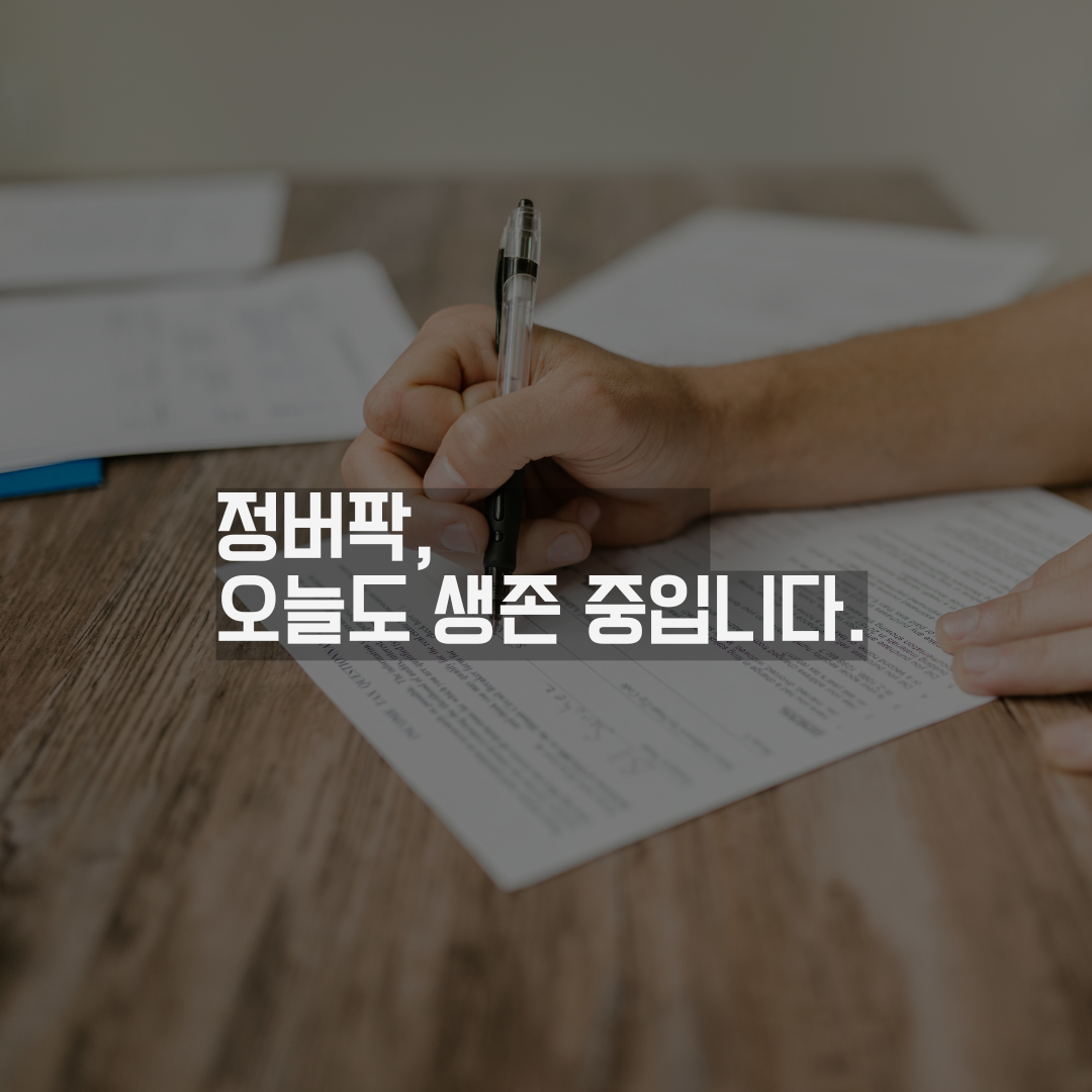 진짜 생존 블로그