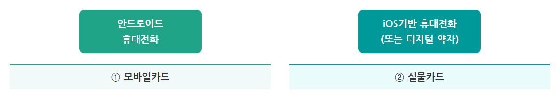 기후동행권 카드 종류