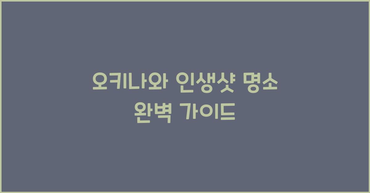 오키나와 인생샷 명소