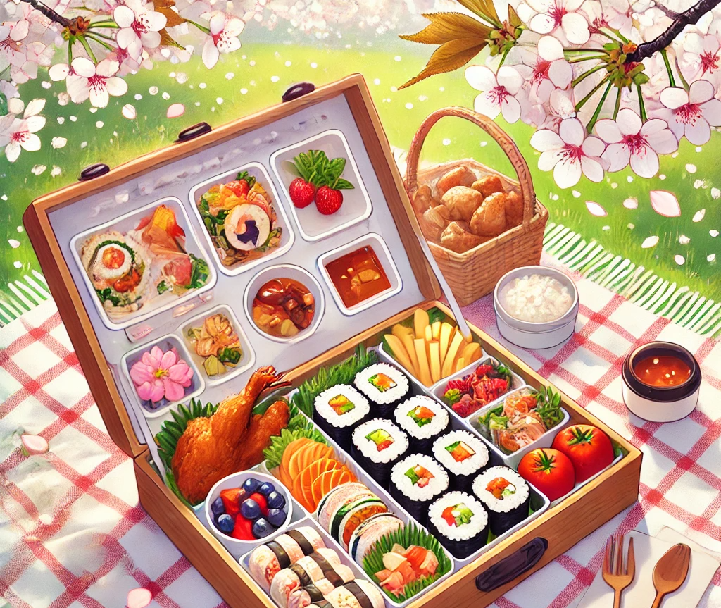 벚꽃 저칼로리 피크닉 도시락과 관련된 이미지