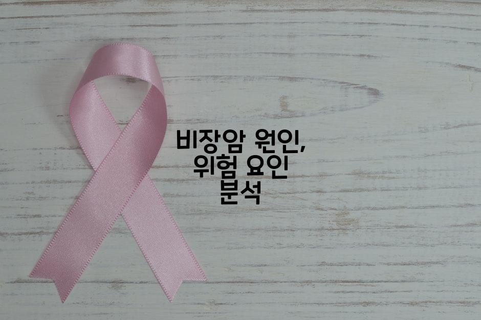 비장암 원인, 위험 요인 분석