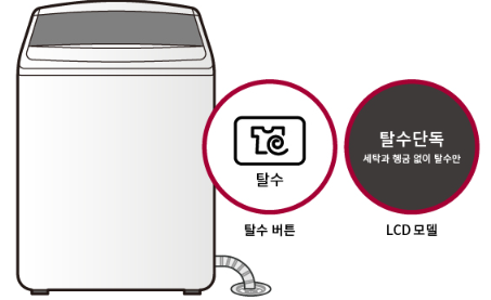 세탁통과 배수 호스 녹이기