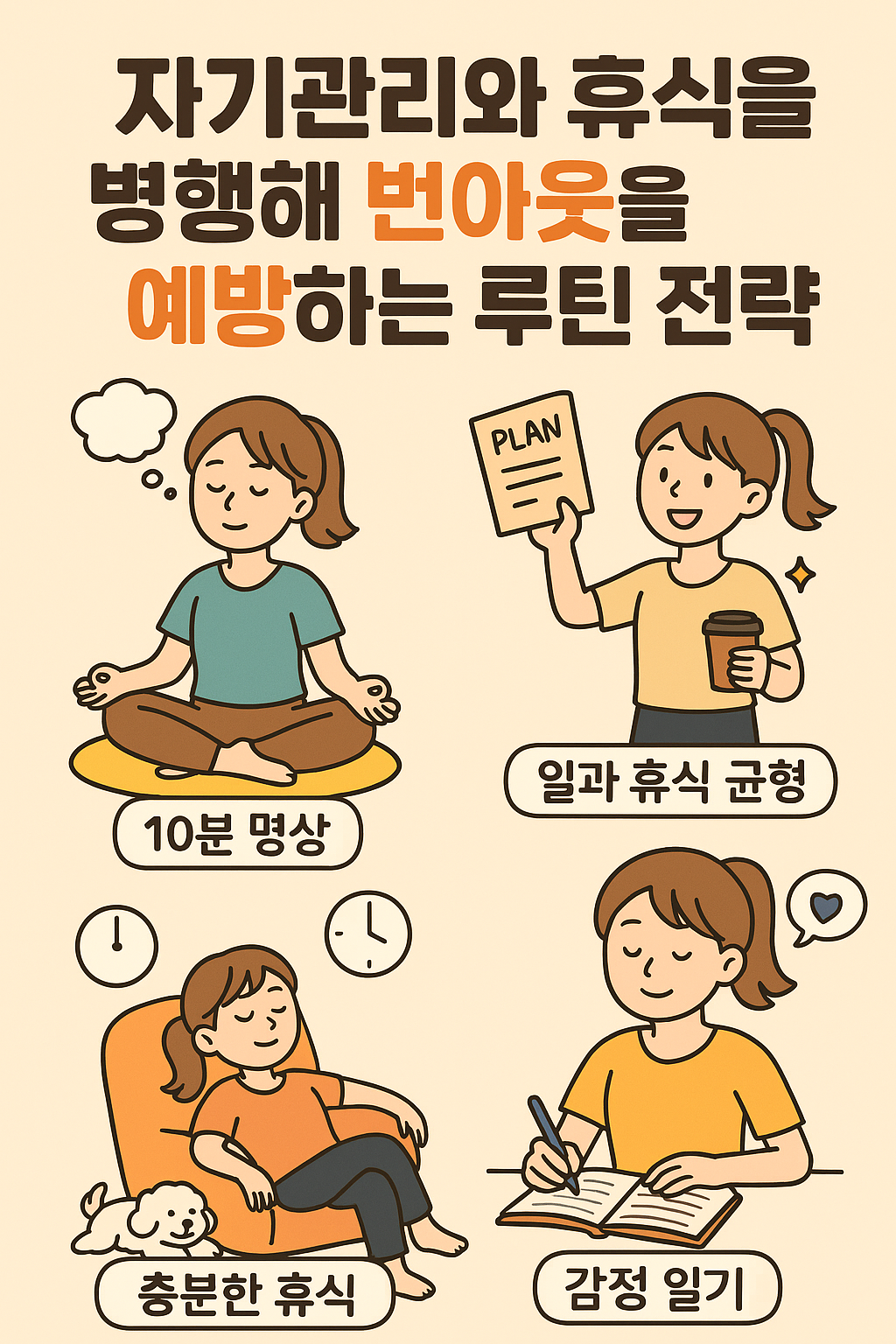 자기관리와 휴식을 병행해 번아웃을 예방하는 루틴 전략