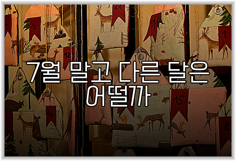 7월 말고 다른 달은 어떨까