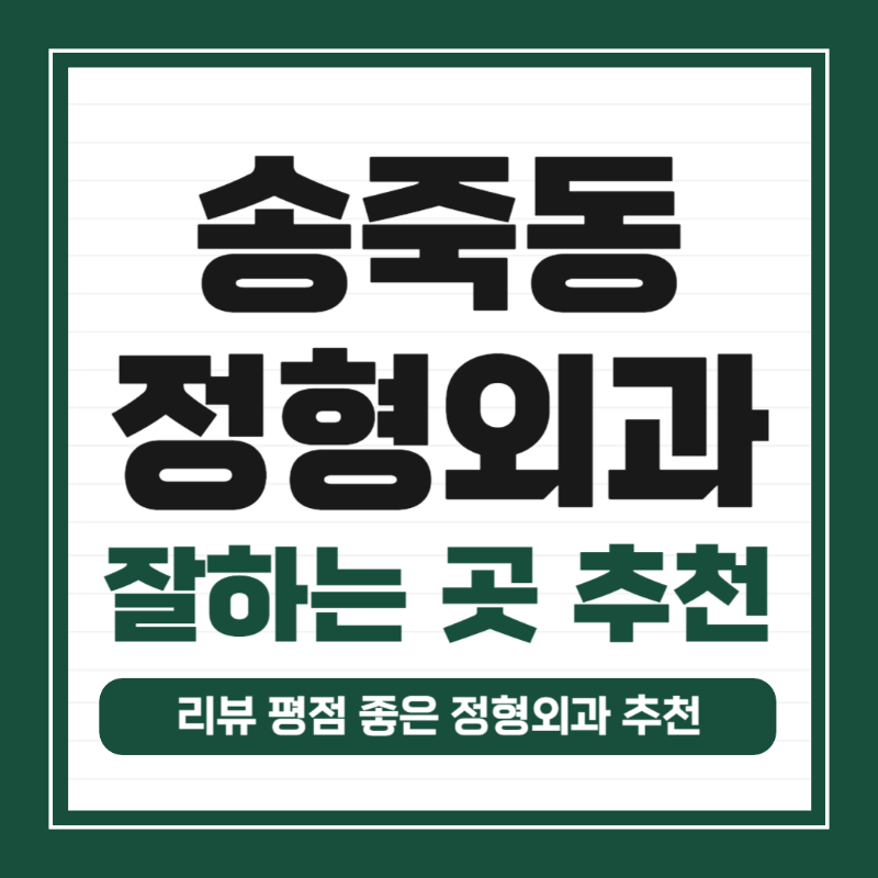 수원 장안구 송죽동 정형외과 유명하고 잘하는 곳 추천 TOP 5