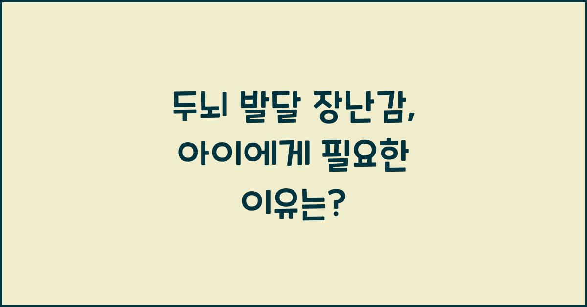 두뇌 발달 장난감