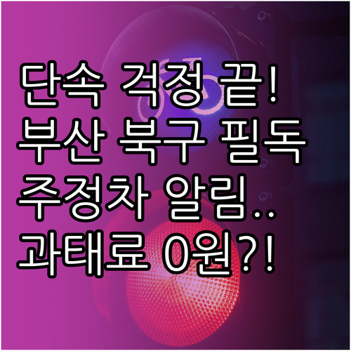 부산 북구 자동차 주정차 알림 서비스..