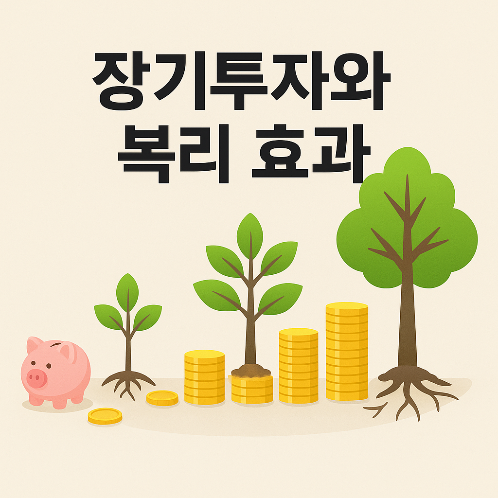 장기투자와 복리 효과 상징 이미지