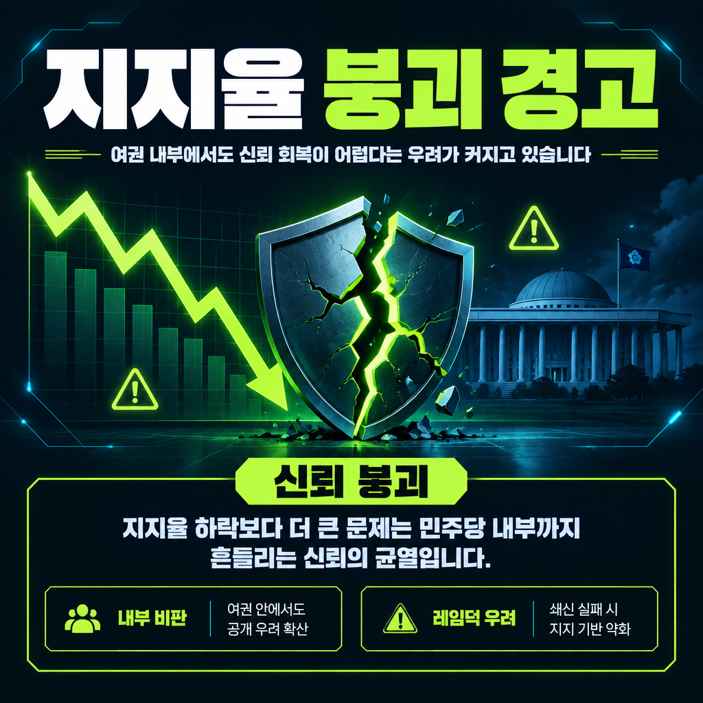 지지율 붕괴 경고