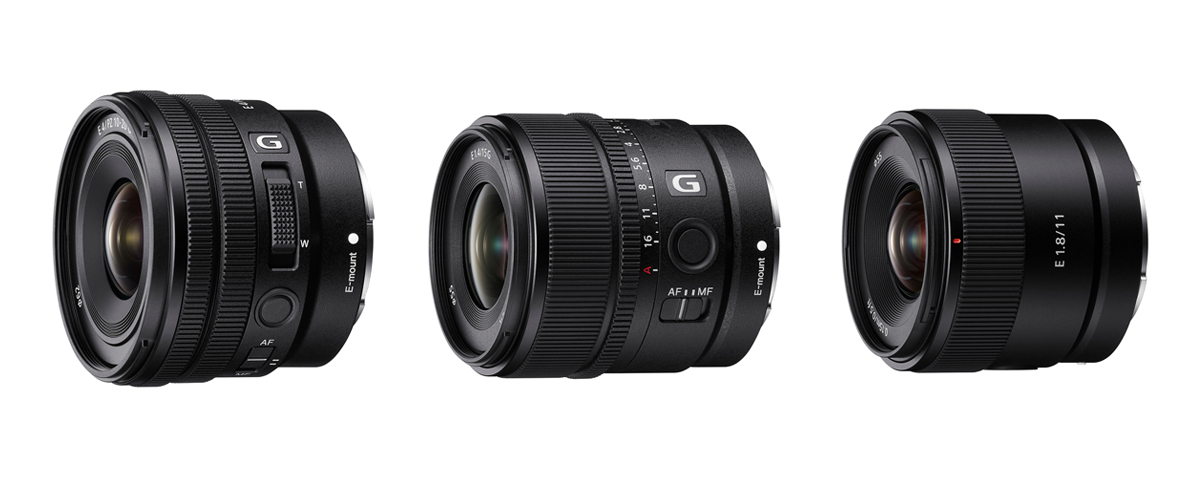 소니 APS-C 타입 렌즈 SELP1020G, SEL15F14G, SEL11F18