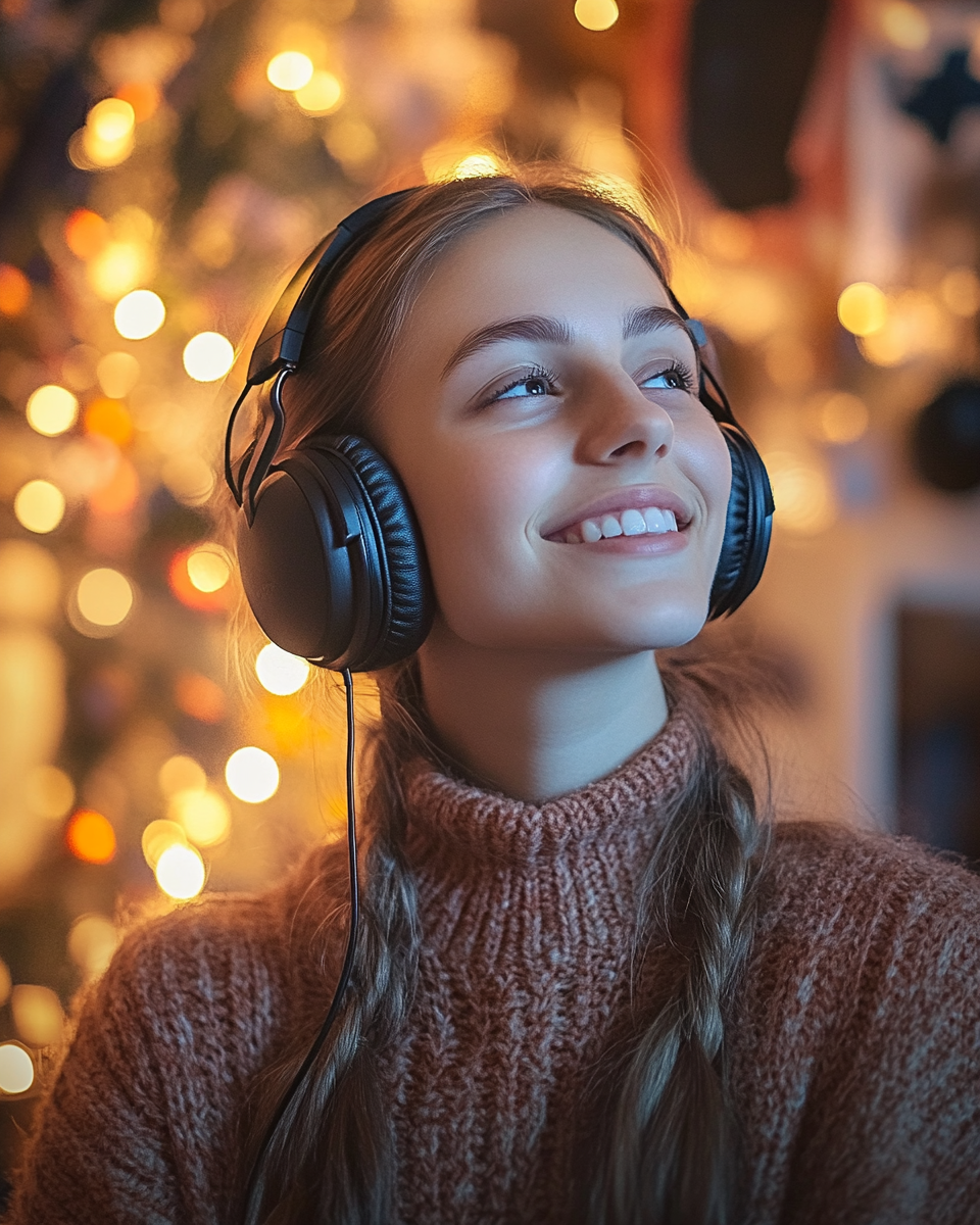 음악을-듣고-있는-여성-이미지