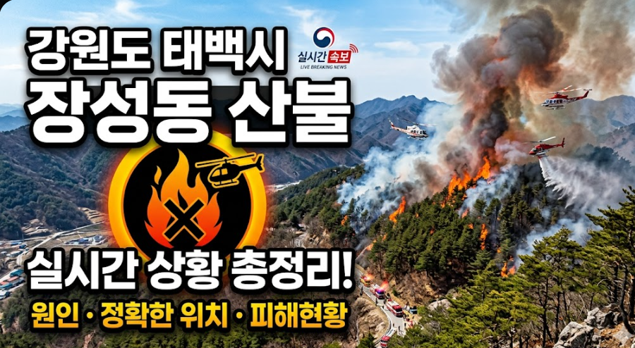 태백 산불 원인, 강원도 장성동 산불 정확한 위치 및 피해현황 정리