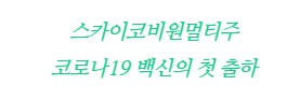 국산 1호 코로나19 백신 스카이코비원멀티주 사전예약, 추가접종