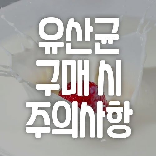 유산균 효능 균수 종류 확인
