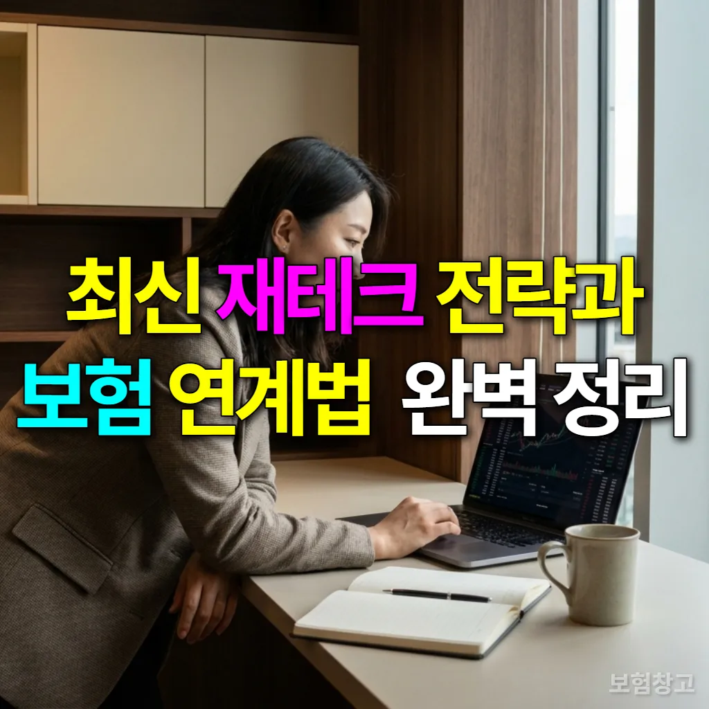 책상에 앉아 노트북으로 재테크 정보를 확인하는 한국 여성