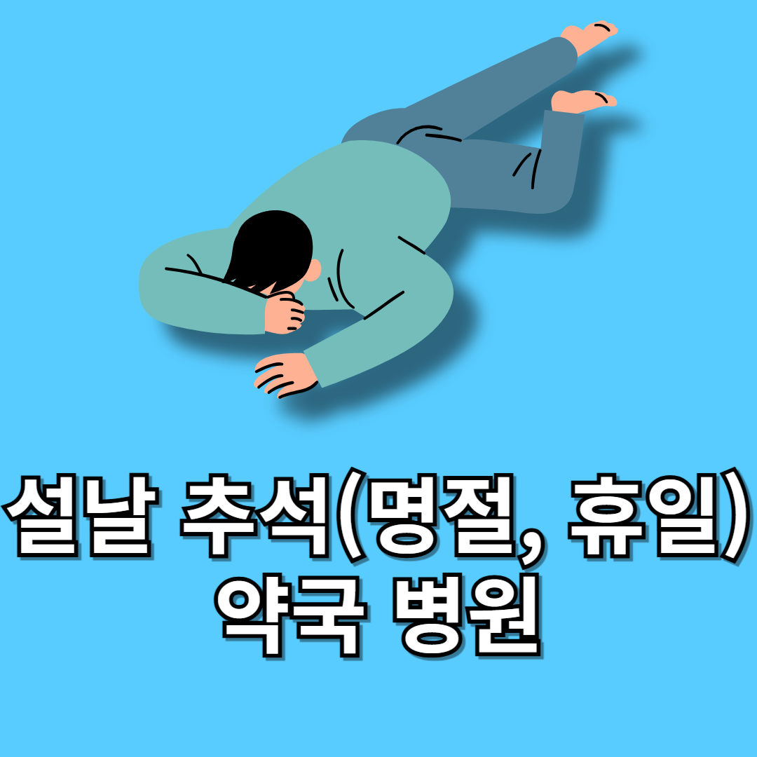 설날 추석(명절, 휴일)약국 병원 찾기