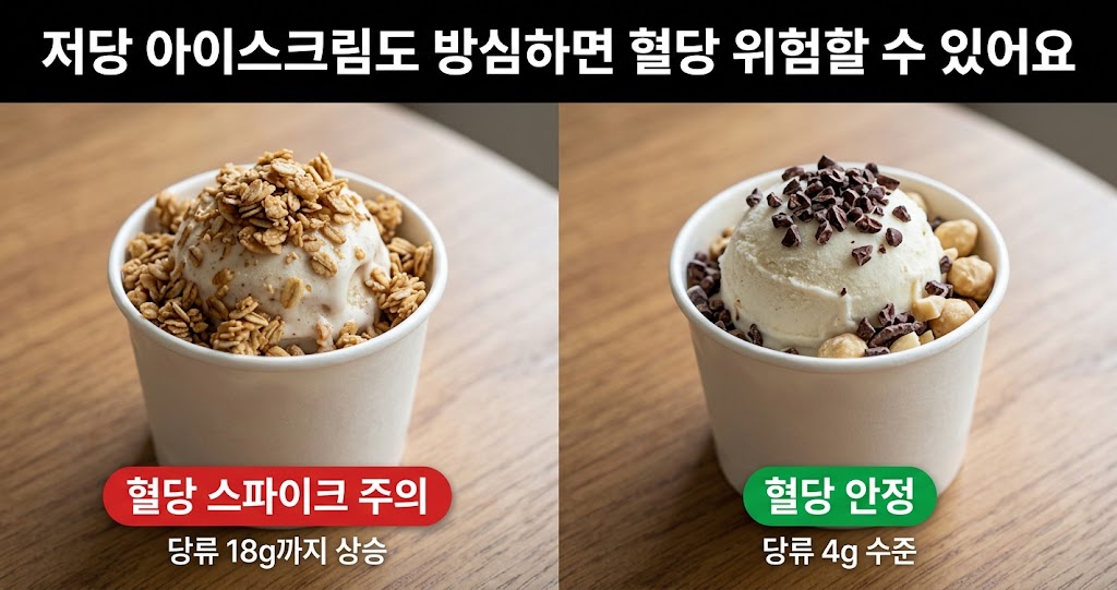 저당 아이스크림도 방심하면 혈당 위험할 수 있어요