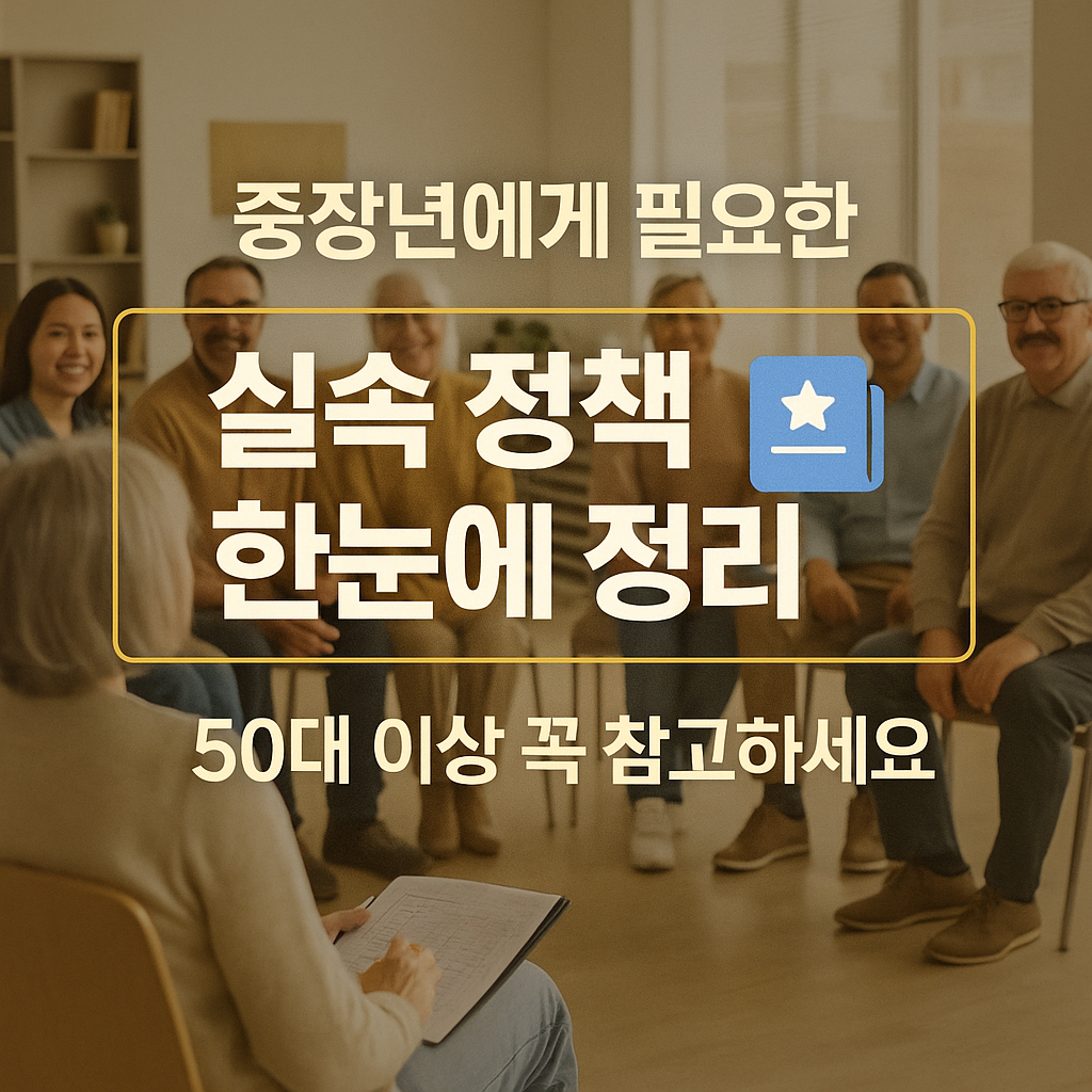 [7편] 50대 중장년을 위한 실속 정책, 한눈에 정리!