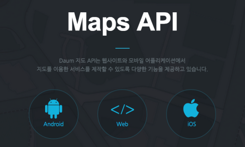 kakao map api main page