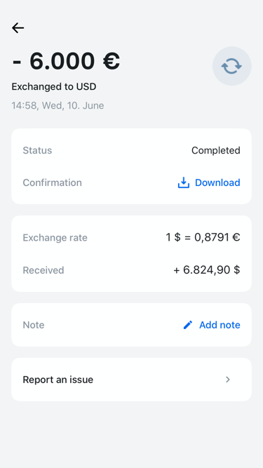 Revolut 환율과 고시 환율 비교