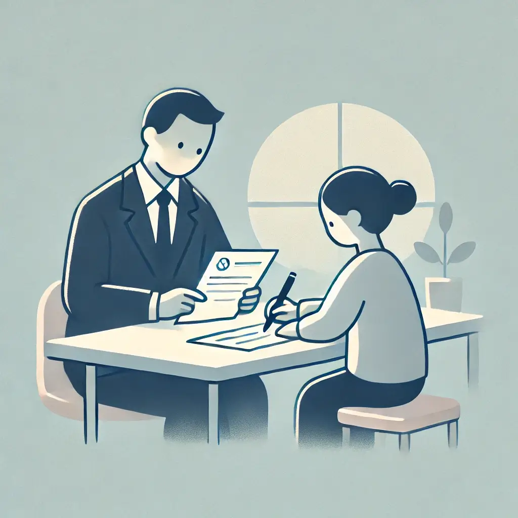 교육 지원금을 신청하는 부모의 모습