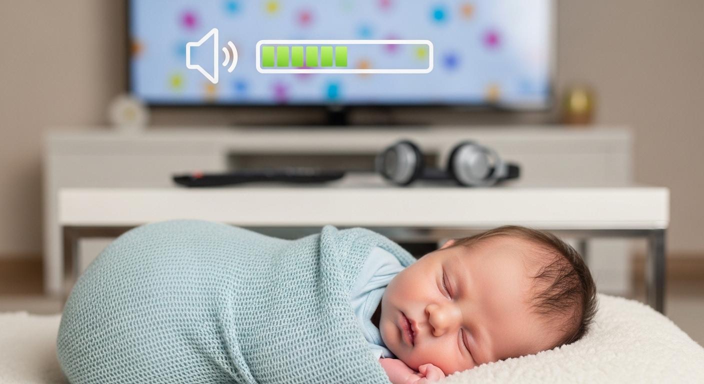 신생아 tv소리