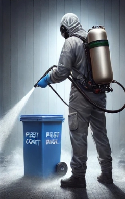 소독하는 사람의 모습