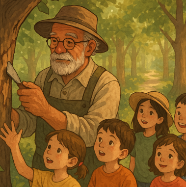 큰손할아버지와 아이들의 모습