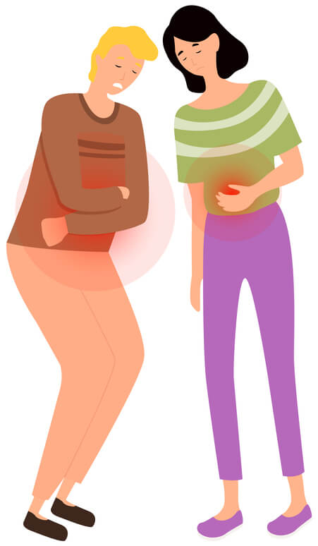 변비로 힘들어 하는 여성