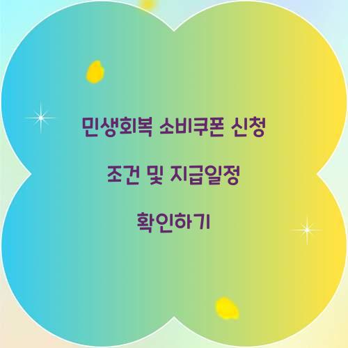 민생회복 소비쿠폰