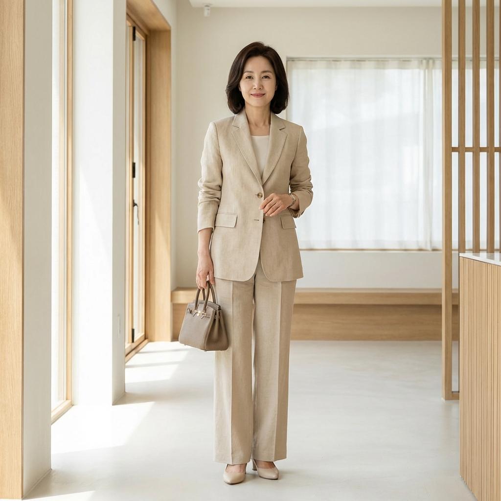 50대 하객룩의 정석: 뉴트럴톤 코디법