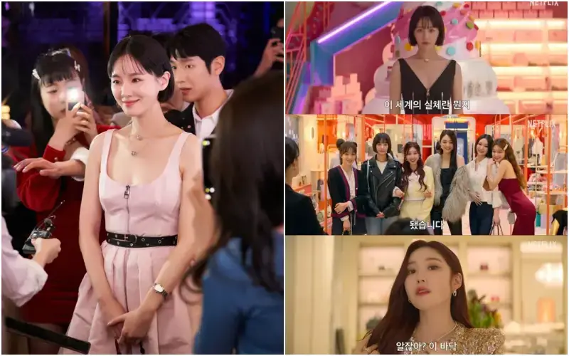 셀러브리티 주요인물들이 등장하는 영상 장면들