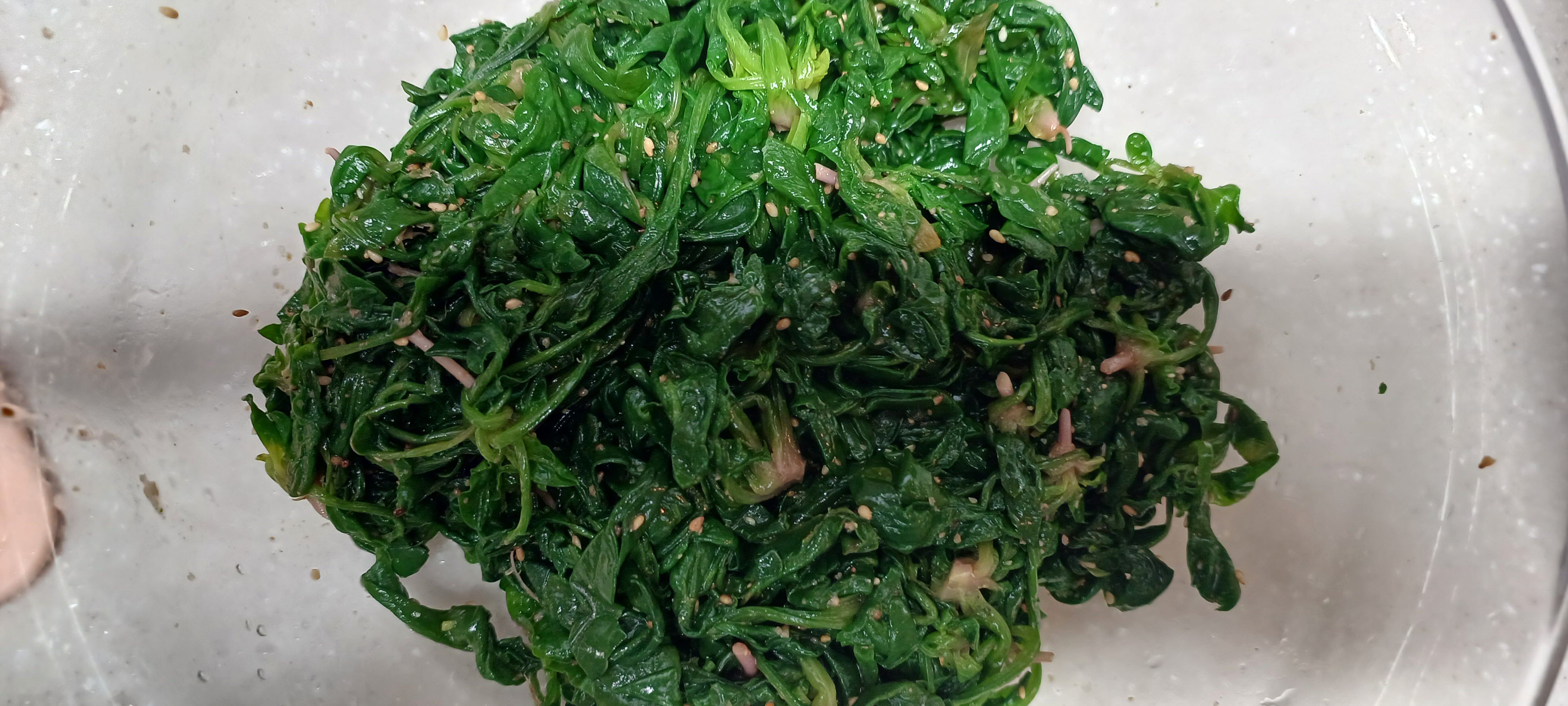 시금치나물 완성