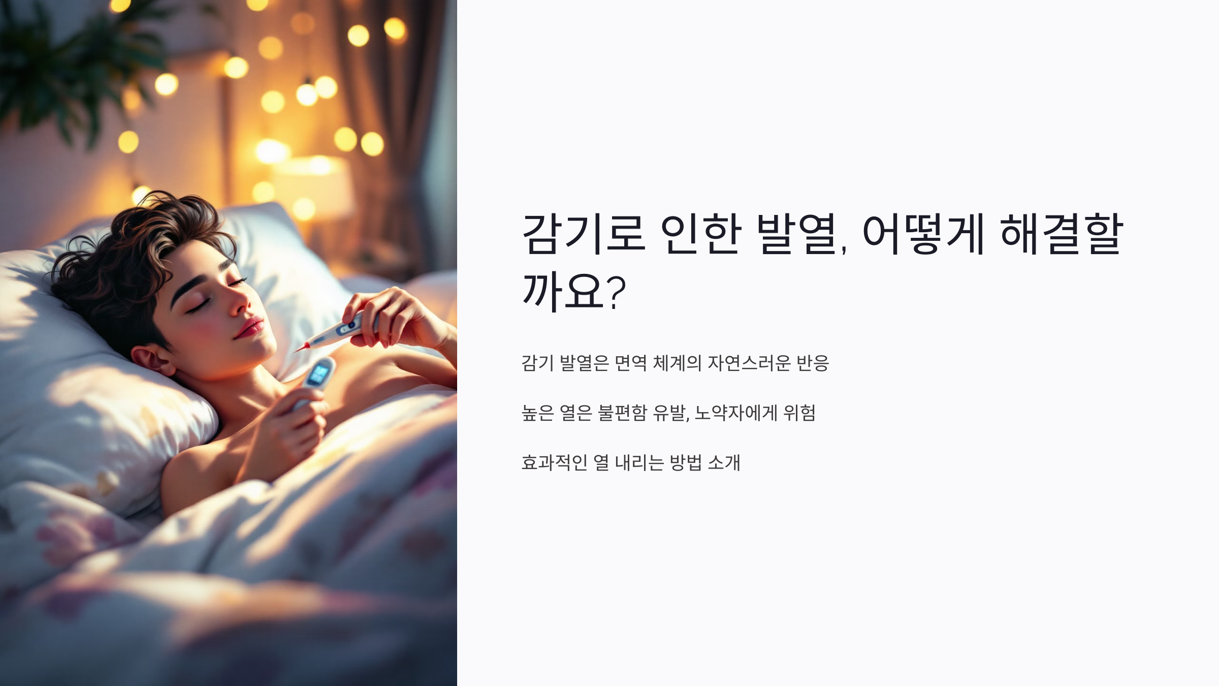 감기로 인한 발열, 어떻게 해결할까요?