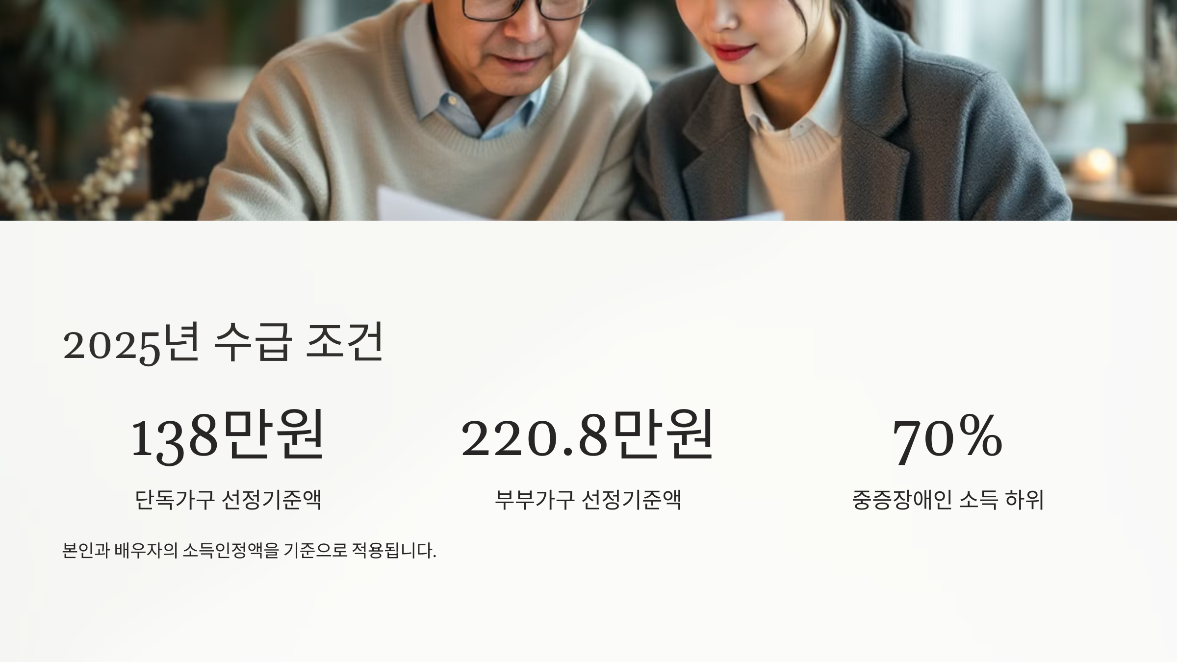2025년 수급 조건은