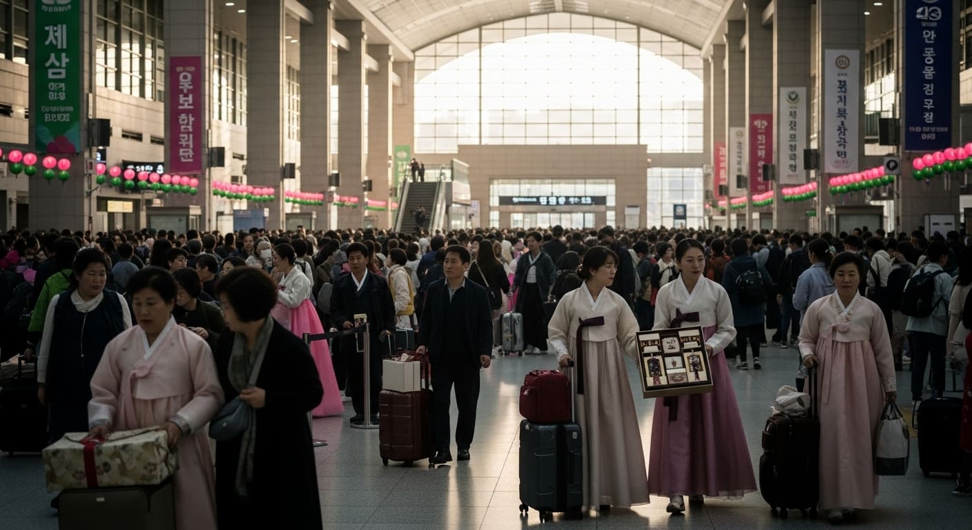 추석 연휴 운행되는 SRT 열차 출발 장면
