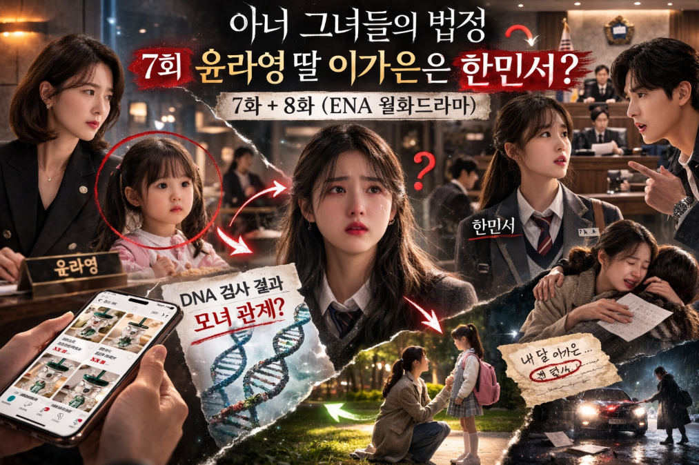 아너 그녀들의 법정 7회 충격반전, 윤라영 딸 이가은이 한민서?