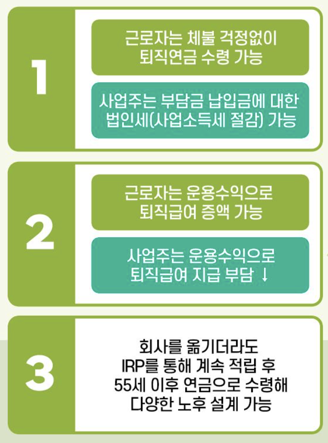 퇴직연금 장점