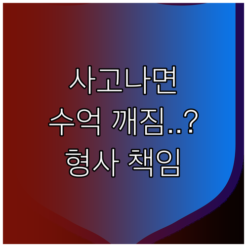 자동차보험과 운전자보험, 형사적 책임..