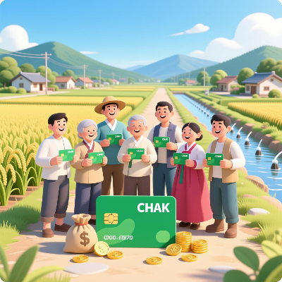 남해군 농어촌 기본소득 착카드 이미지